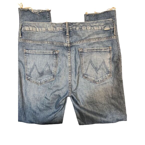 Mother Women's High Waisted Ankle Fray Distressed Jeans Size 30 Blue - Picture 12 of 12
